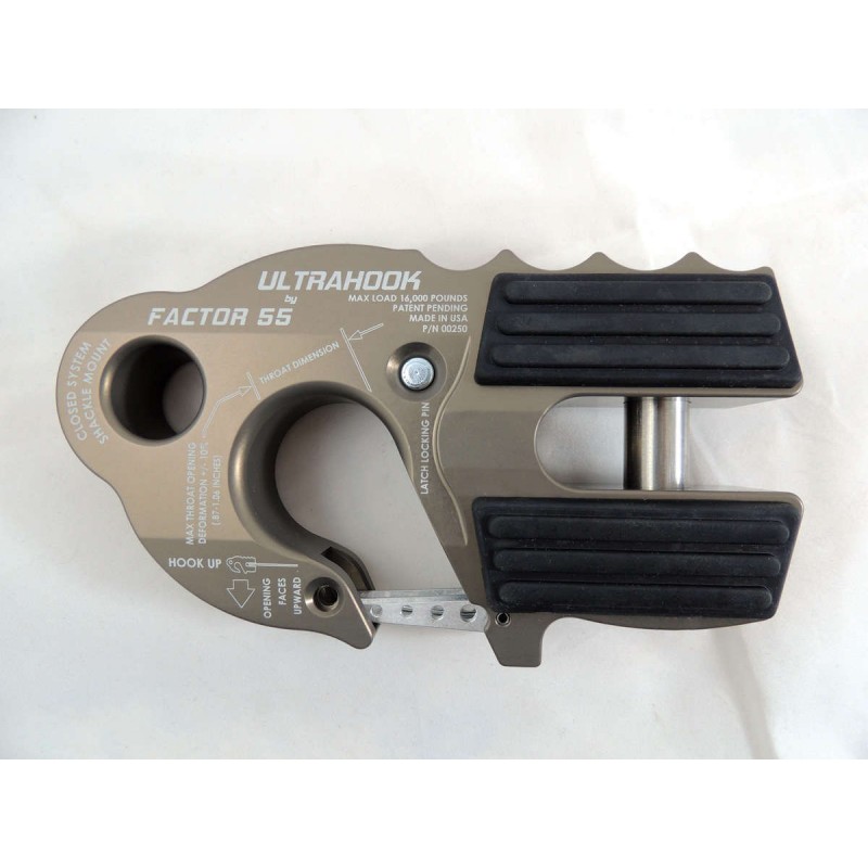 ULTRAHOOK WINCH HOOK WITH SHACKLE MOUNT - RED