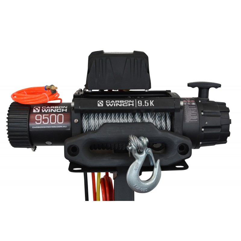 Carbon 9.5K 9500lb High Speed Electric winch with steel cable - CW-95P-S