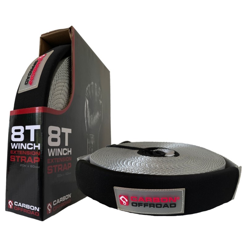 Carbon Offroad 8 Tonne x 20 metre winch extension strap - CW-8TWES