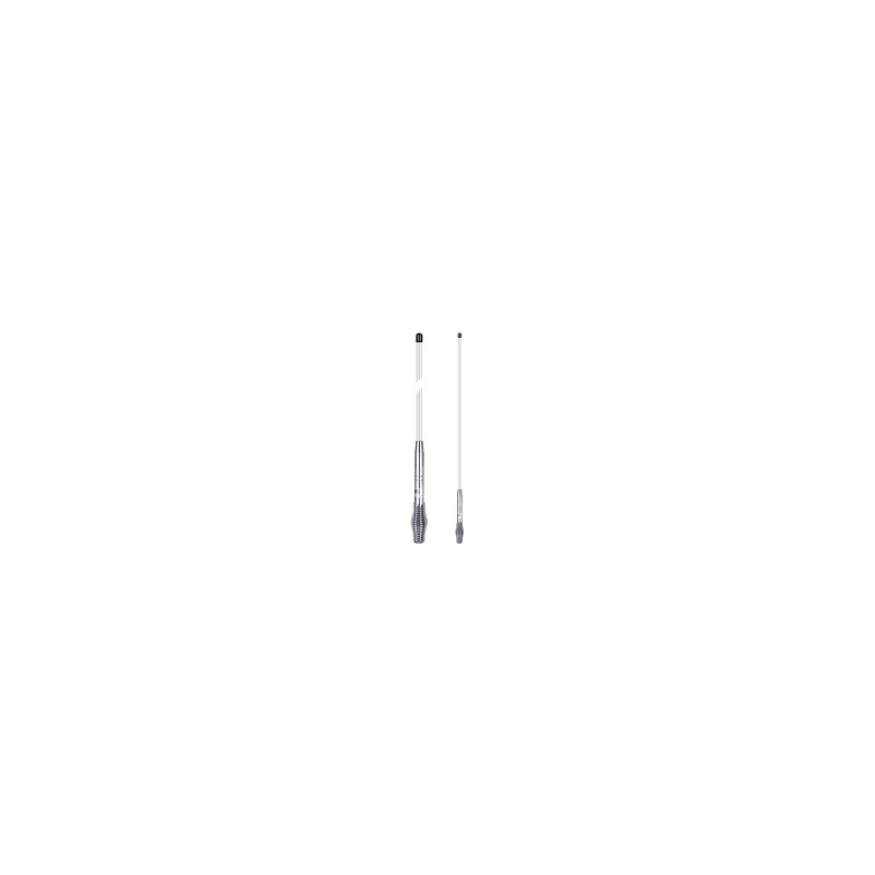 1.04 Metre Colinear Antenna - Medium Barrel Spring - White (6.6dBi Gain)